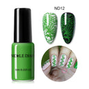 NICOLE DIARY 6ml Stamping Nagellack Schwarz Weiß Nail Art Drucklack Stempel für Nägel Hybrid Nagellack Lacke