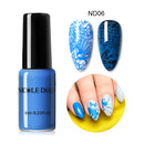 NICOLE DIARY 6ml Stamping Nagellack Schwarz Weiß Nail Art Drucklack Stempel für Nägel Hybrid Nagellack Lacke