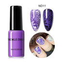 NICOLE DIARY 6ml Stamping Nagellack Schwarz Weiß Nail Art Drucklack Stempel für Nägel Hybrid Nagellack Lacke
