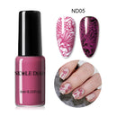 NICOLE DIARY 6ml Stamping Nagellack Schwarz Weiß Nail Art Drucklack Stempel für Nägel Hybrid Nagellack Lacke