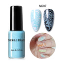 NICOLE DIARY 6ml Stamping Nagellack Schwarz Weiß Nail Art Drucklack Stempel für Nägel Hybrid Nagellack Lacke