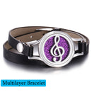 Neues Baum des Lebens Aromatherapie Armband Ätherisches Öl Diffusor Armband Parfüm Medaillon Lederarmbänder für Frauen Armbänder