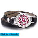 Neues Baum des Lebens Aromatherapie Armband Ätherisches Öl Diffusor Armband Parfüm Medaillon Lederarmbänder für Frauen Armbänder