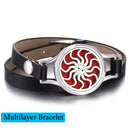 Neues Baum des Lebens Aromatherapie Armband Ätherisches Öl Diffusor Armband Parfüm Medaillon Lederarmbänder für Frauen Armbänder