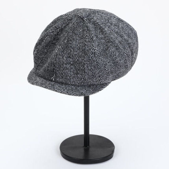 2020 nuevo sombrero de vendedor de periódicos para hombres, sombrero shelby de lana, sombrero octogonal de circunferencia de cabeza grande, sombrero de capullo ins, sombrero de boina de gángster sangriento para hombres