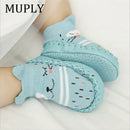 2022 Mode Baby Socken mit Gummisohlen Infant Socke Neugeborenen Herbst Winter Kinder Boden Socken Schuhe Anti Slip Soft Sole Socke