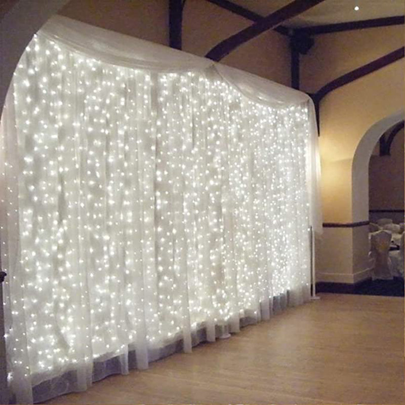 3m 100/200/300 LED Vorhang Lichterkette Girlande Hochzeit Dekorationen Tisch Bachelorette Geburtstag Ramadan Girlande Hintergrund