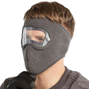 Winddichte Anti-Staub-Gesichtsmaske Radfahren Ski Atmungsaktive Masken Fleece-Gesichtsschutzhaube mit hochauflösender Anti-Brille Skullies