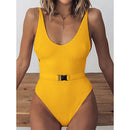 Gossina 2021 Neue Sexy Weibliche Badeanzug Vintage One Piece Gekräuselte Push Up Feste Rote Bademode Frauen Monokini Gepolsterte Badeanzüge