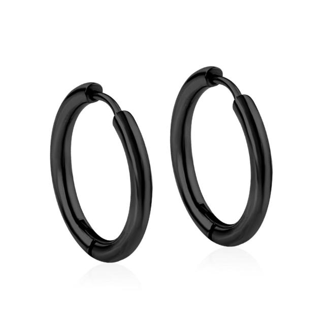 LUXUSTEEL 1Pairs/2pcs Trendy Small Hoop Earrings Women Girl Coloful Round Circle Earring 2022 Anti-allergy Brinco Accessories