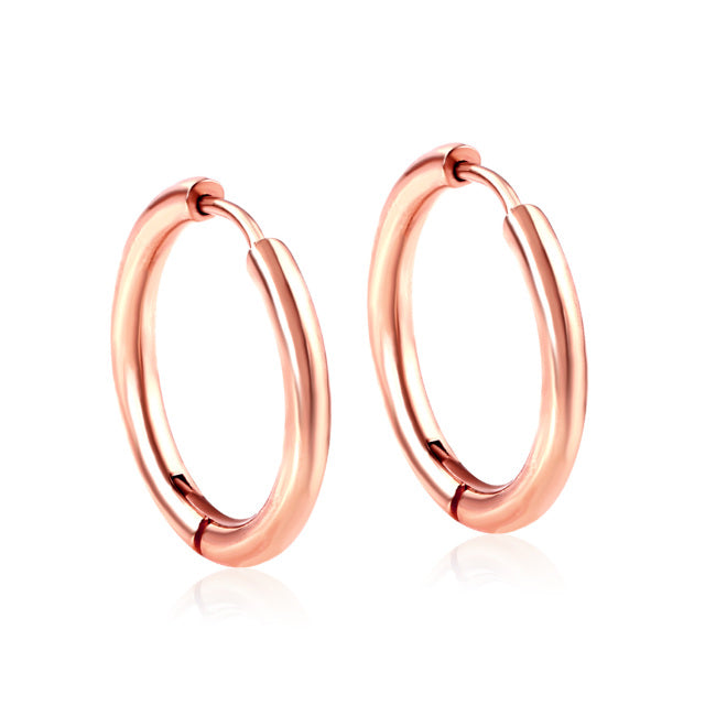 LUXUSTEEL 1Pairs/2pcs Trendy Small Hoop Earrings Women Girl Coloful Round Circle Earring 2022 Anti-allergy Brinco Accessories