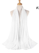 72 * 175 cm Muslim Chiffon Hijab Schals Schal Frauen Einfarbig Kopf Wraps Frauen Hijabs Schals Damen Foulard Femme Muslim Veil