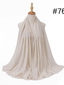 72 * 175 cm Muslim Chiffon Hijab Schals Schal Frauen Einfarbig Kopf Wraps Frauen Hijabs Schals Damen Foulard Femme Muslim Veil