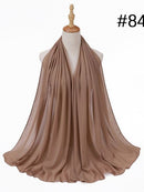 72 * 175 cm Muslim Chiffon Hijab Schals Schal Frauen Einfarbig Kopf Wraps Frauen Hijabs Schals Damen Foulard Femme Muslim Veil