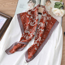 2022 Sommer Luxusmarke Seidenschal Platz Frauen Tücher Und Wraps Mode Büro Kleines Haar Hals Hijabs Foulard Schals 70*70cm