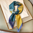 2022 Sommer Luxusmarke Seidenschal Platz Frauen Tücher Und Wraps Mode Büro Kleines Haar Hals Hijabs Foulard Schals 70*70cm