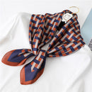 2022 Sommer Luxusmarke Seidenschal Platz Frauen Tücher Und Wraps Mode Büro Kleines Haar Hals Hijabs Foulard Schals 70*70cm