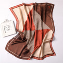 2022 Sommer Luxusmarke Seidenschal Platz Frauen Tücher Und Wraps Mode Büro Kleines Haar Hals Hijabs Foulard Schals 70*70cm