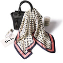 2022 Sommer Luxusmarke Seidenschal Platz Frauen Tücher Und Wraps Mode Büro Kleines Haar Hals Hijabs Foulard Schals 70*70cm