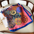 2022 Sommer Luxusmarke Seidenschal Platz Frauen Tücher Und Wraps Mode Büro Kleines Haar Hals Hijabs Foulard Schals 70*70cm