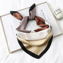 2022 Sommer Luxusmarke Seidenschal Platz Frauen Tücher Und Wraps Mode Büro Kleines Haar Hals Hijabs Foulard Schals 70*70cm