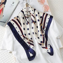 2022 Sommer Luxusmarke Seidenschal Platz Frauen Tücher Und Wraps Mode Büro Kleines Haar Hals Hijabs Foulard Schals 70*70cm