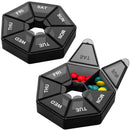 Tragbare Reise-Pillendose Wöchentlicher Pillen-Organizer-Spender Medizinkoffer Vitamin-Fischöl-Pillen-Ergänzungen Arthritis-freundlich