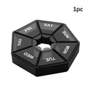 Tragbare Reise-Pillendose Wöchentlicher Pillen-Organizer-Spender Medizinkoffer Vitamin-Fischöl-Pillen-Ergänzungen Arthritis-freundlich