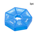 Tragbare Reise-Pillendose Wöchentlicher Pillen-Organizer-Spender Medizinkoffer Vitamin-Fischöl-Pillen-Ergänzungen Arthritis-freundlich