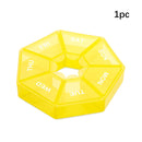 Tragbare Reise-Pillendose Wöchentlicher Pillen-Organizer-Spender Medizinkoffer Vitamin-Fischöl-Pillen-Ergänzungen Arthritis-freundlich