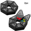 Tragbare Reise-Pillendose Wöchentlicher Pillen-Organizer-Spender Medizinkoffer Vitamin-Fischöl-Pillen-Ergänzungen Arthritis-freundlich