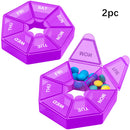 Tragbare Reise-Pillendose Wöchentlicher Pillen-Organizer-Spender Medizinkoffer Vitamin-Fischöl-Pillen-Ergänzungen Arthritis-freundlich