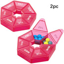 Tragbare Reise-Pillendose Wöchentlicher Pillen-Organizer-Spender Medizinkoffer Vitamin-Fischöl-Pillen-Ergänzungen Arthritis-freundlich