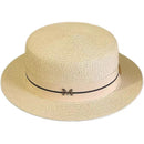 Sombrero para mujer, sombrero de Panamá, sombrero de playa de verano, sombrero informal para mujer, gorra de paja de ala plana para niñas, sombrero para el sol para niñas, sombrero femenino