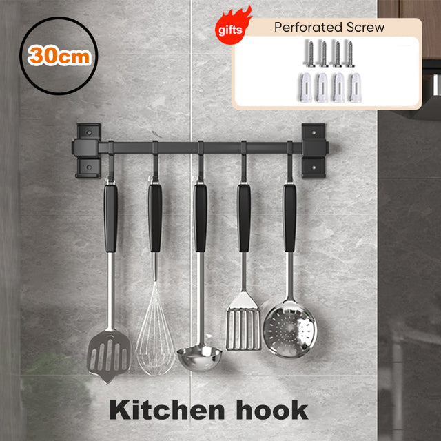 Joybos Kichen organizador especias aluminio multifunción Kichen estante de almacenamiento montado en la pared organizador de cocina para especias