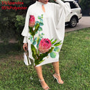 Partykleid Robe Frauen Langarm Leopardenmuster Midikleid 2022 VONDA Herbst Beiläufige Lose Urlaub Langes Hemd Vestido Übergroß