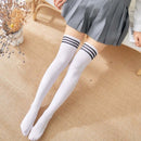 Neue Sexy Medias Schwarz Weiß Gestreifte Lange Socken Frauen Velet Overknee Oberschenkel Hohe Strümpfe Mädchen Anime Lolita Cosplay Kostüme
