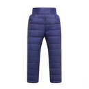 Lässige Mädchen-Jungen-Winterhose Baumwolle gefütterte dicke warme Hose wasserdichte Skihose 10 Jahre elastische hoch taillierte Baby-Kind-Hose