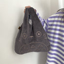 Leinwand Tragetaschen für Frauen 2022 Cord Große Damen Baumwolle Tuch Handtasche Cartoon Print Weibliche Käufer Mode Stoff Geldbörse