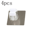 Multi-Purpose Hooks Mop Holder Wall Mounted Mop Organizer Broom Hanger Hook Kitchen Bathroom Waterproof Wall Hook Self-Adhesive