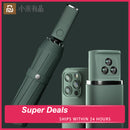 Neuer automatischer Taschenschirm von Xiaomi mit LED-Licht, winddicht, große Regenschirme, tragbarer Sonnenschirm für Männer und Frauen