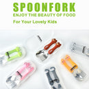 Geschirr Cartoon Kinder Löffel und Gabel Set Dessertlöffel für Kinder Gabel Baby Gadgets Feedkid Kinderbesteck für Kinder