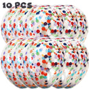 10/20 Globos de confeti de estrellas Confeti metálico Látex Globo transparente Baby Shower Fiesta de cumpleaños Bola de decoración de boda Globo