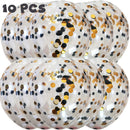 10/20 Globos de confeti de estrellas Confeti metálico Látex Globo transparente Baby Shower Fiesta de cumpleaños Bola de decoración de boda Globo