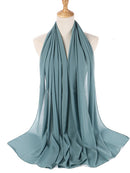 Einfarbiger Chiffon-Schal, Hijab-Stirnband, weiblicher islamischer Kopfbedeckungswickel für Frauen, muslimischer Jersey, Hijabs, Haarschals, Kopftuch
