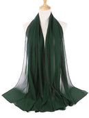 Einfarbiger Chiffon-Schal, Hijab-Stirnband, weiblicher islamischer Kopfbedeckungswickel für Frauen, muslimischer Jersey, Hijabs, Haarschals, Kopftuch