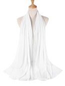 Einfarbiger Chiffon-Schal, Hijab-Stirnband, weiblicher islamischer Kopfbedeckungswickel für Frauen, muslimischer Jersey, Hijabs, Haarschals, Kopftuch