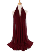 Einfarbiger Chiffon-Schal, Hijab-Stirnband, weiblicher islamischer Kopfbedeckungswickel für Frauen, muslimischer Jersey, Hijabs, Haarschals, Kopftuch
