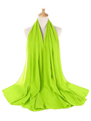 Einfarbiger Chiffon-Schal, Hijab-Stirnband, weiblicher islamischer Kopfbedeckungswickel für Frauen, muslimischer Jersey, Hijabs, Haarschals, Kopftuch