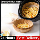 50 Stück Spezialpapier zum Backen von Heißluftfritteusen, ölbeständiges und ölabsorbierendes Papier für Haushaltsgrillplatten, Lebensmittelöfen